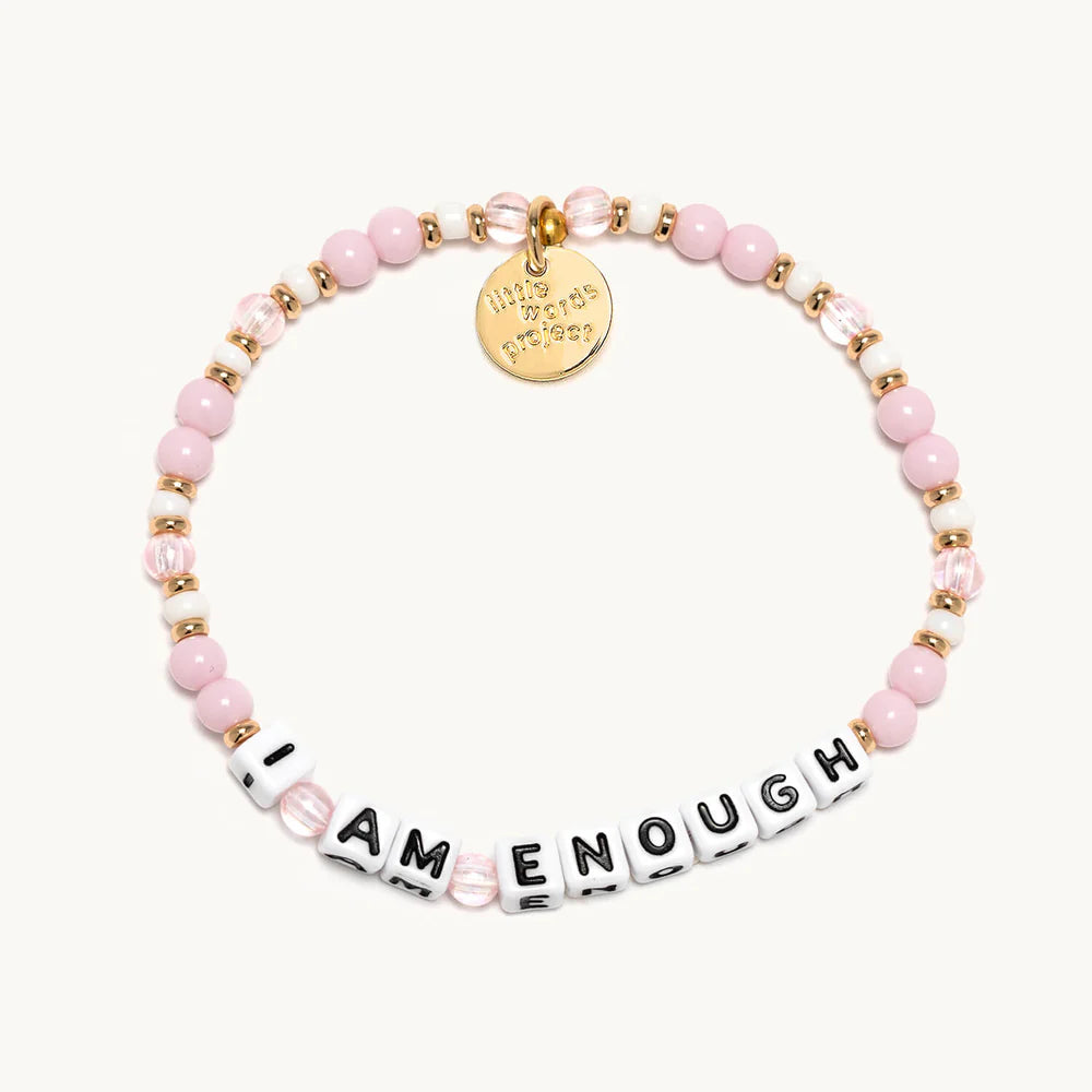 I Am Enough Bead Pattern: Cashmere Bunny Little Words Project Jewelry IAmEnoughWeb