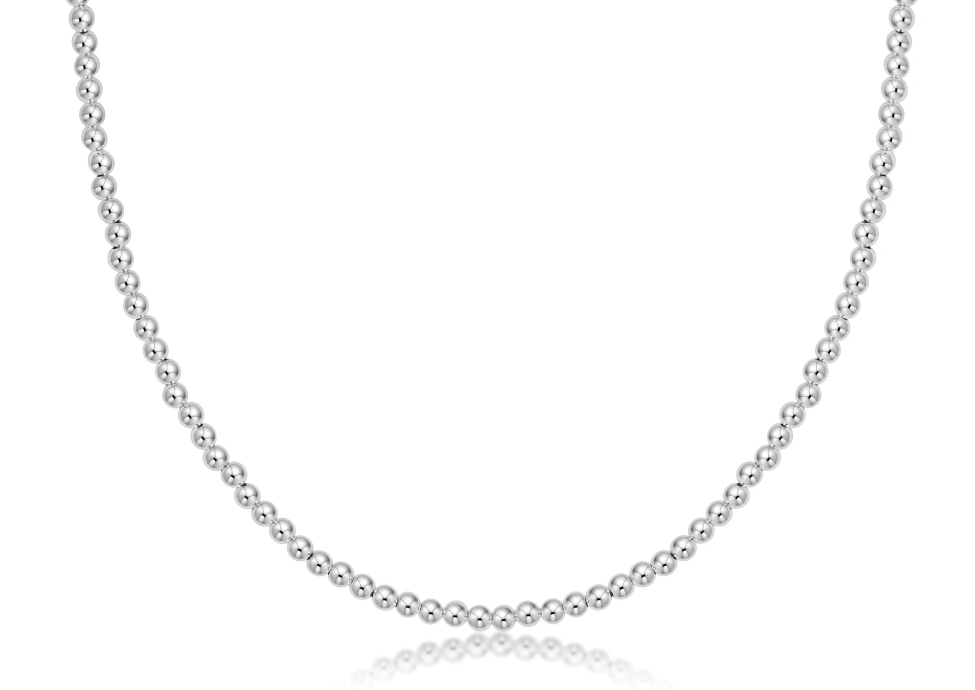 Choker Classic Sterling 3mm beaded chain by eNewton. 15"-17" in length. Shop at The Painted Cottage in Edgewater, MD.