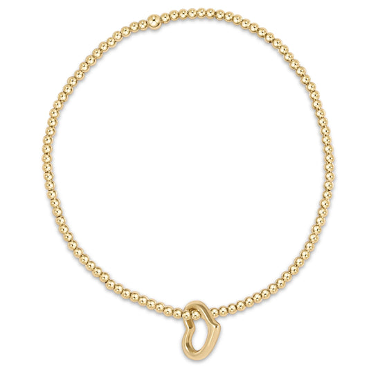 Extends Classic Gold 2.5mm Bracelet - Love Charm