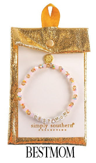 SS Sweet Message Bead Bracelet - Best Mom Simply Southern Jewelry JWL-BRAC-SMP