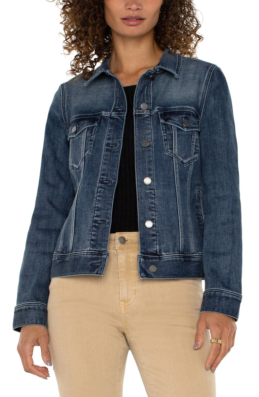 Classic Jean Jacket - Ponderay Liverpool Womens Apparel LM1004F97-PONDERAY-F-W