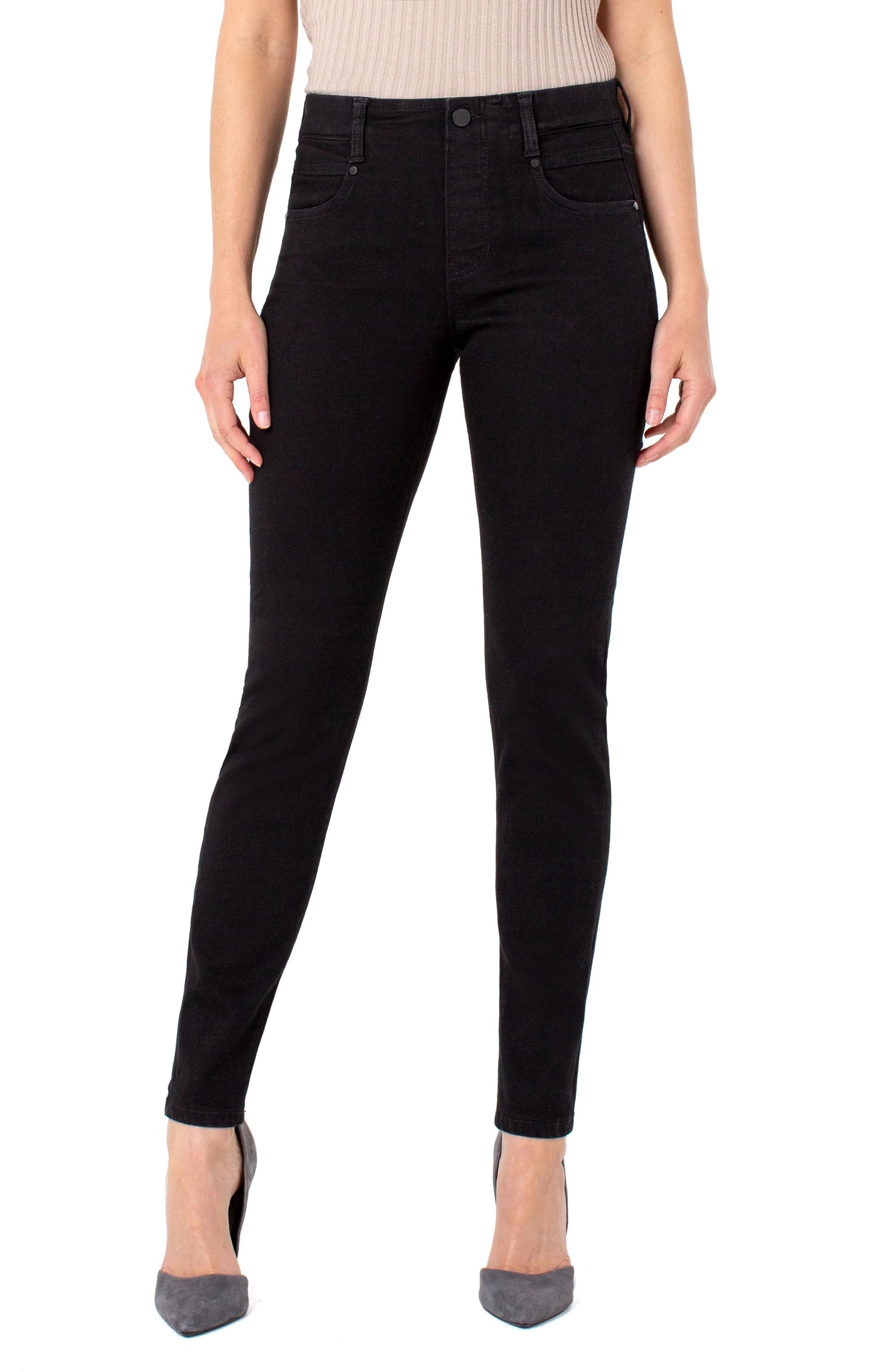 The Gia Glider® Pull-on Skinny Eco - Black Rinse 12 Liverpool Womens Apparel LM2337MR_BLACK_RINSE_F_3573e420-0f75-4083-a2a0-185521130c73