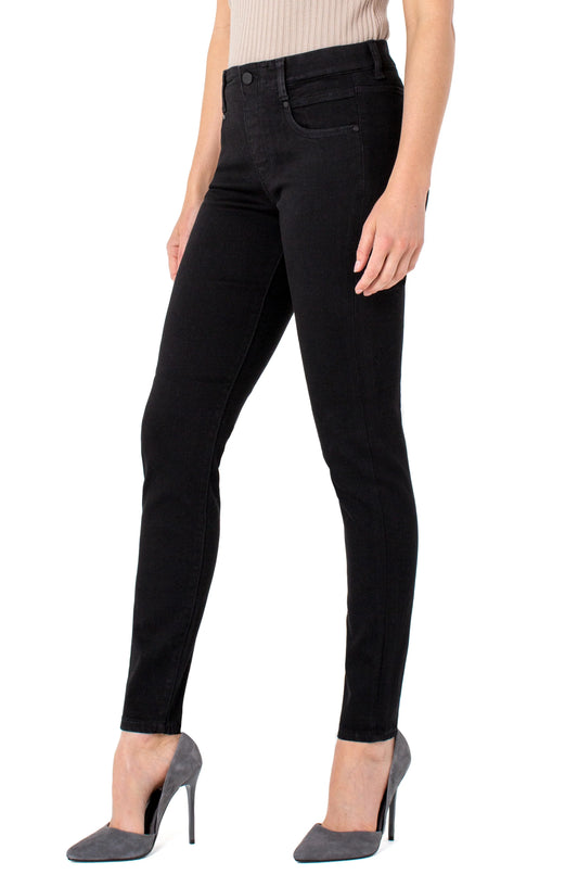 The Gia Glider® Pull-on Skinny Eco - Black Rinse Liverpool Womens Apparel LM2337MR_BLACK_RINSE_SF2