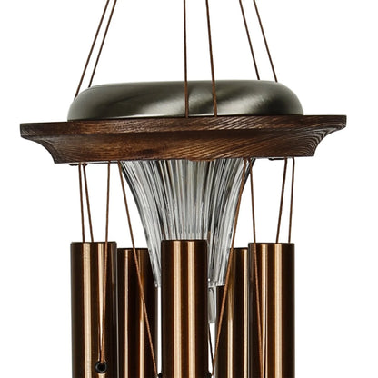 Moonlight Solar Chime - Bronze Woodstock Chimes Home MOONBR-closeup_a2d9e7e2-67ed-454a-be6b-b50828f663d2