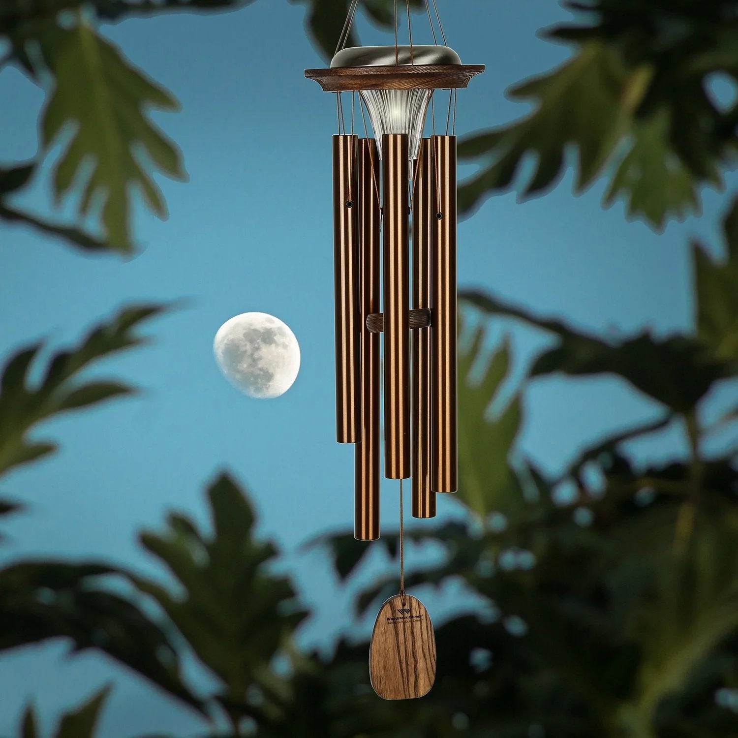 Moonlight Solar Chime - Bronze Woodstock Chimes Home MOONBR-lifestyle_2c416650-fe14-47f8-a265-b1a13ae5b184