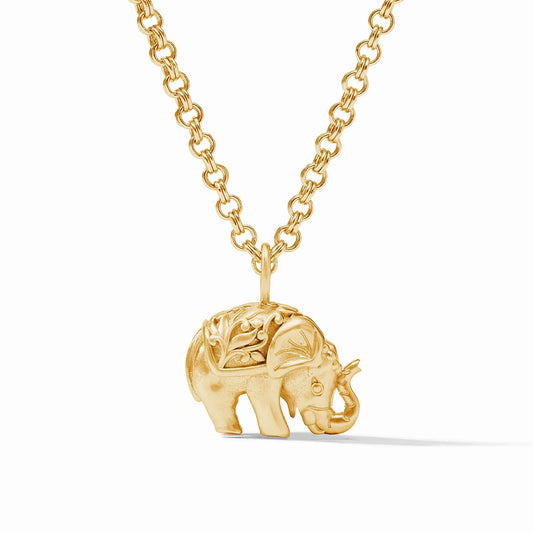 Elephant Pendant Necklace Julie Vos Jewelry Necklace_ElephantPendant_Gold_FR