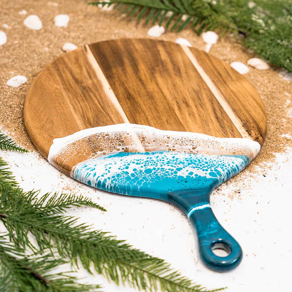 Round Cheese Paddle Acacia Boards - Ocean Vibes Lynn & Liana Designs Home OceanPaddle5_53657327-96f0-4ba8-bd83-2468f7a20223