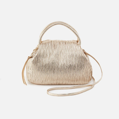 Darling Satchel Pleated Leather - Gold HOBO Bags PL-35949GOLD_01