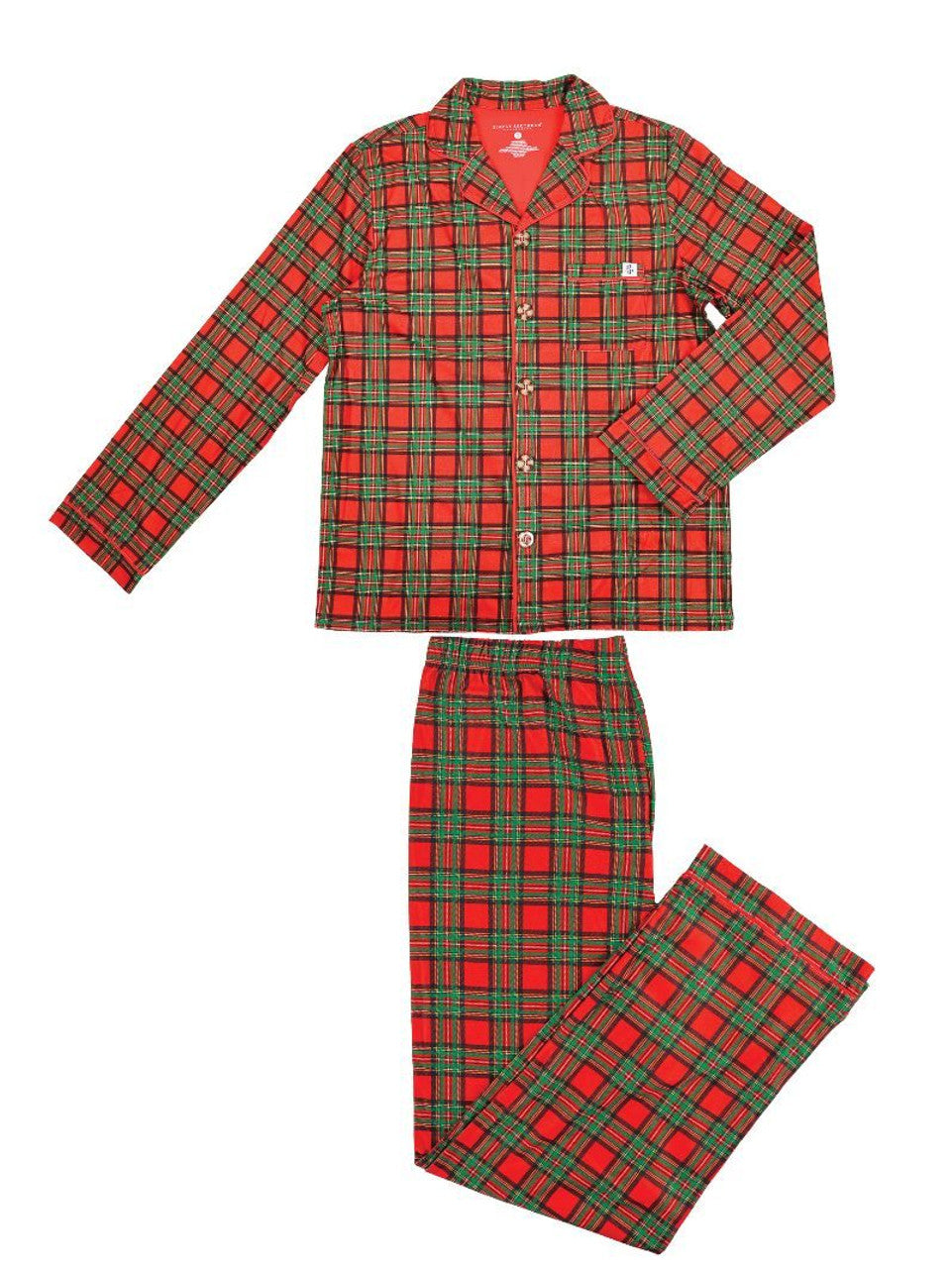 Button Down PJ Set - Plaid Simply Southern Mens PP-0224-PJ-BTNSET-PLAID__43074