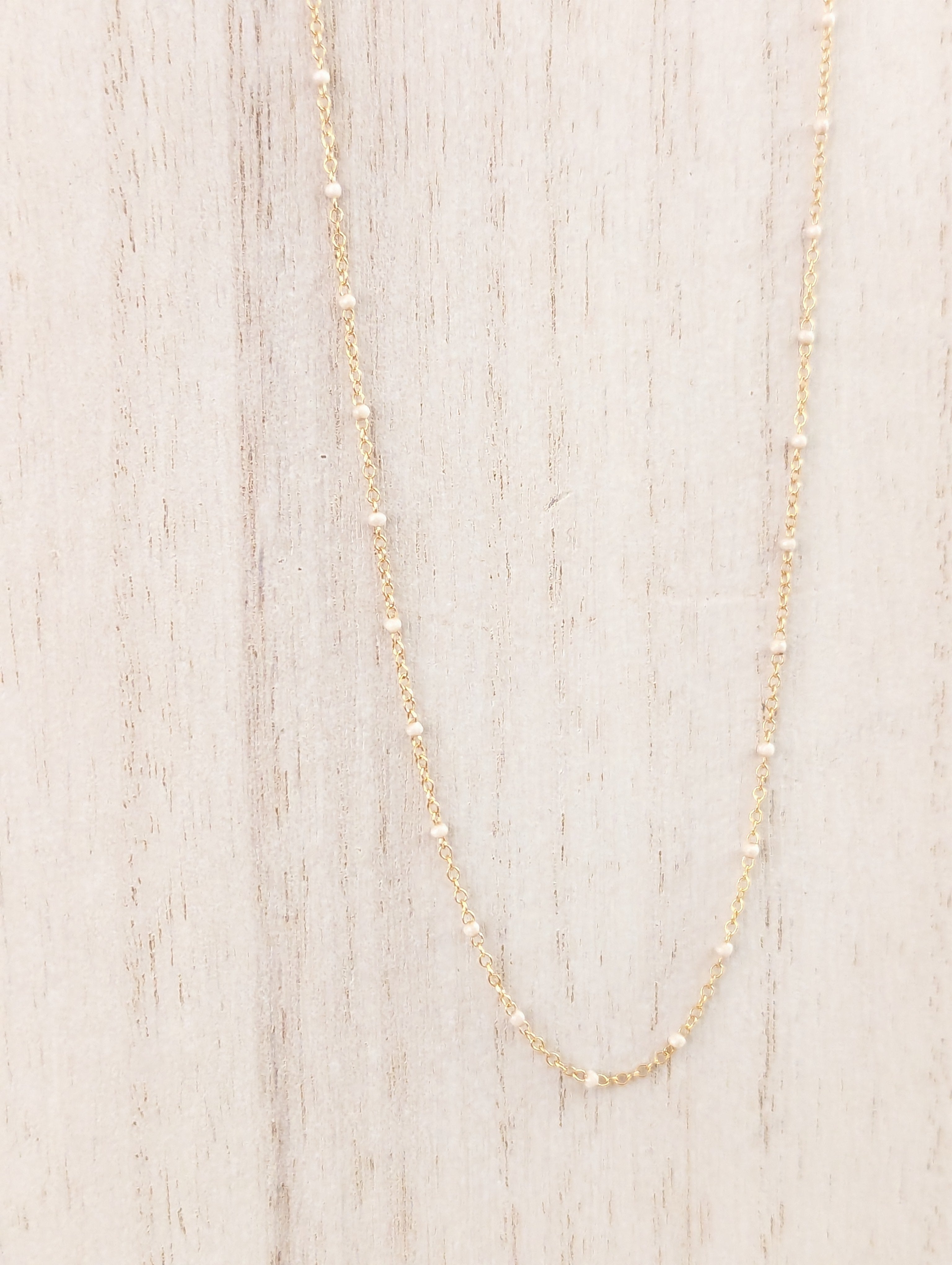 17" Choker Simplicity Chain Gold - 2mm Pearl – The Painted Cottage