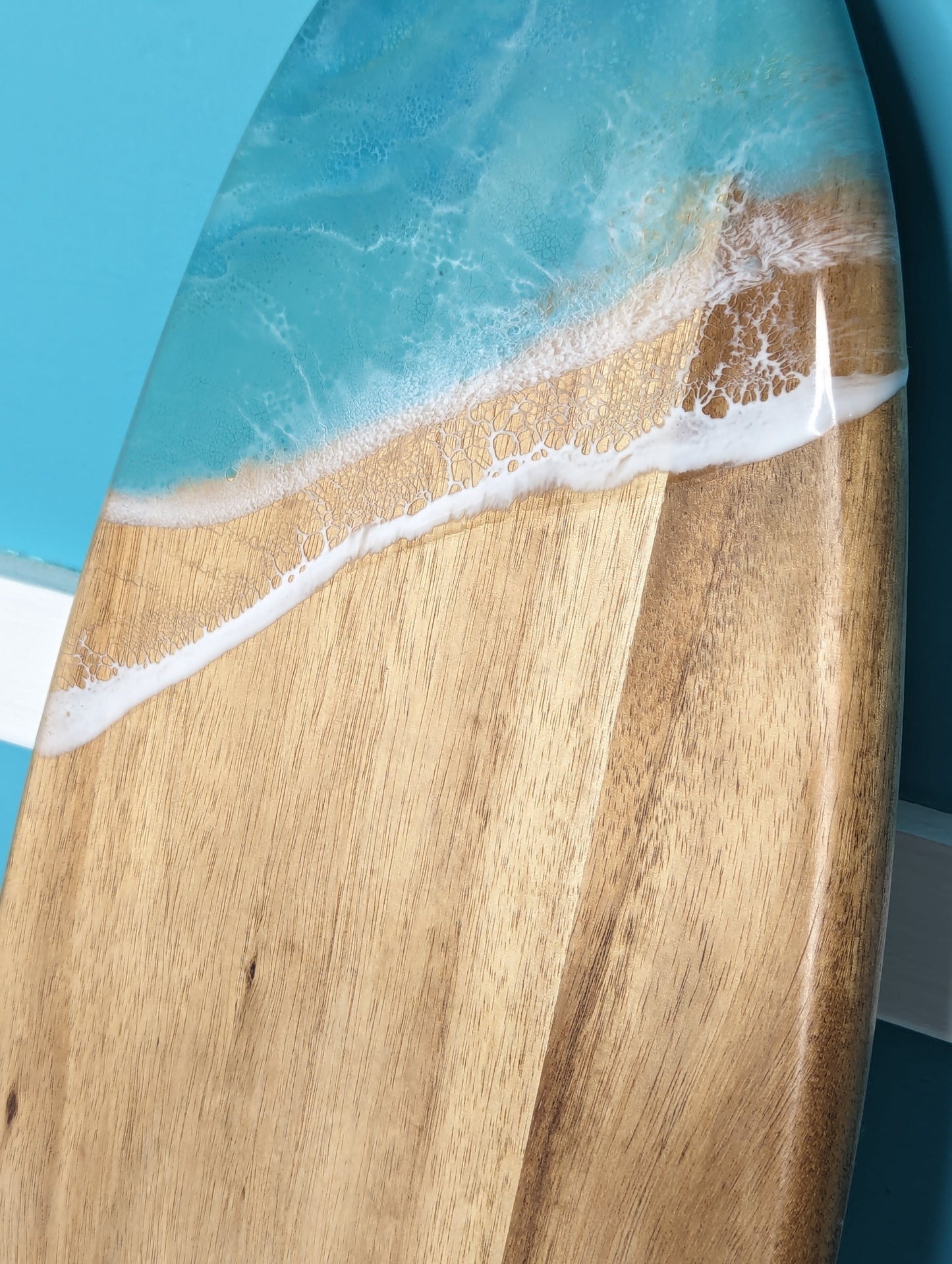 Surfboard Charcuterie Board - Caribbean Blue