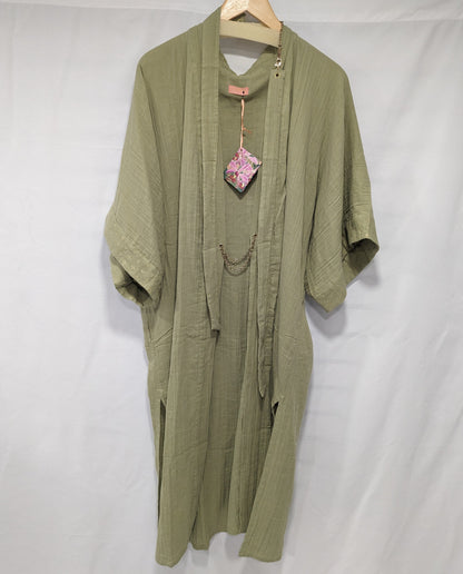 Organic Cotton Retreat Gown - Olive