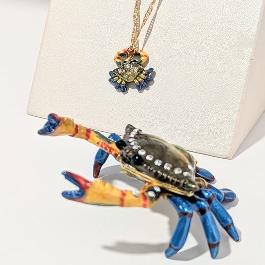 Bejeweled Trinket Box and Necklace Set - Crab Kingspoint Designs Jewelry PXL-20241229_190019855.PORTRAIT_3