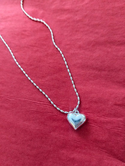 Silver Heart Necklace Periwinkle Jewelry PXL-20250123_204154463