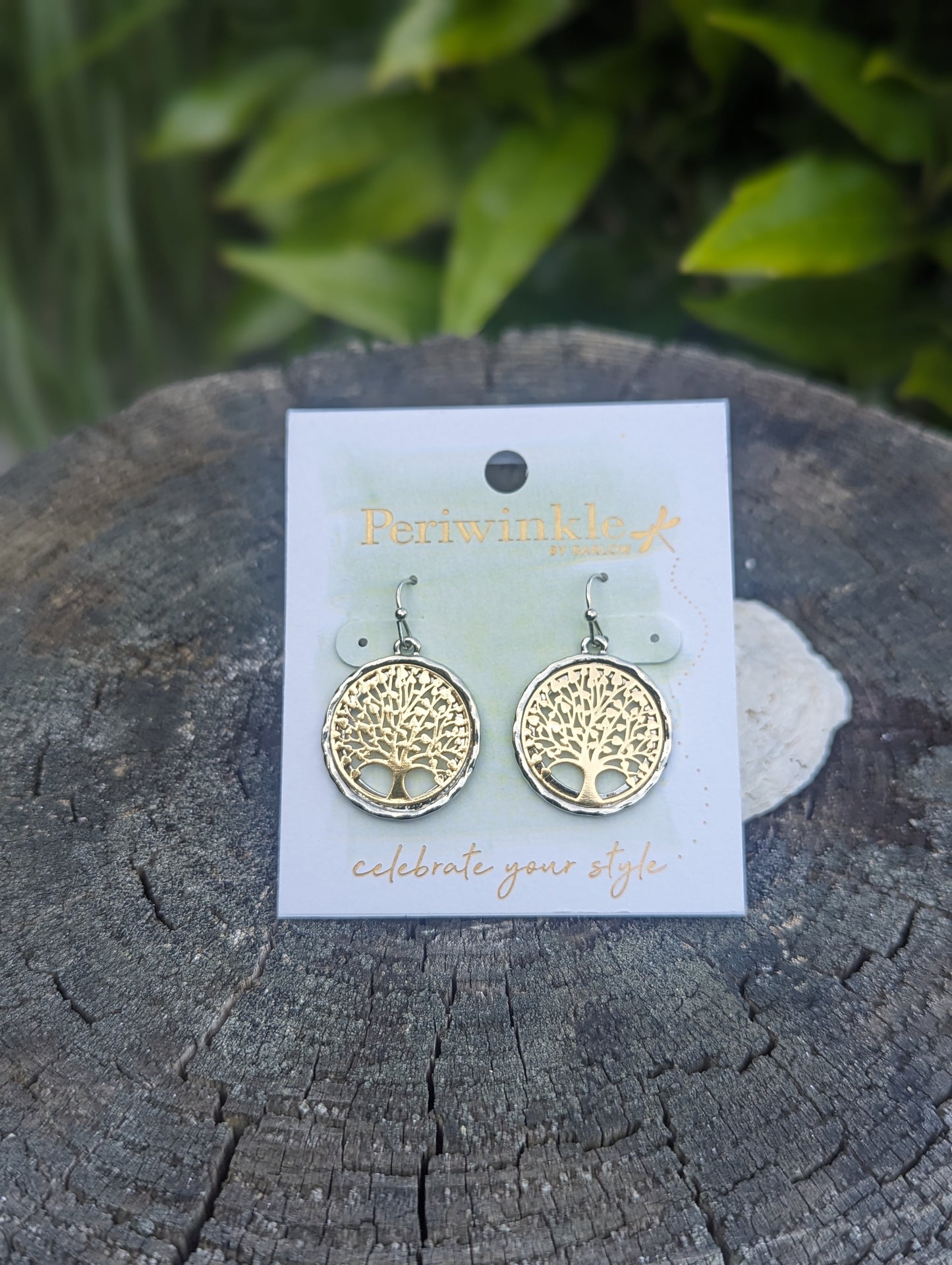 TWOTONE TREE OF LIFE EARRING
