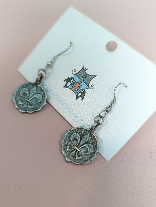 Vintage Fleur Silver Earrings The Painted Cottage JEWELRY PXL_20250327_194821309