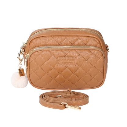 Quilted Mayfair Bag Maple & Accessories - 2 Free Straps Pom Pom London Bags QuiltedMapleMayfair03_1800x1800_e65cab81-578d-4bde-b137-3cdc242b2239