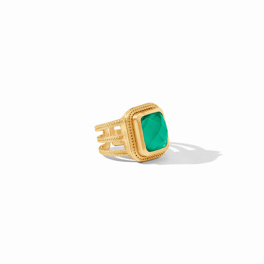 Cheval Statement Ring - Iridescent Emerald Green Julie Vos Jewelry Ring_ChevalStatementRing_IridescentEmeraldGreen_FR