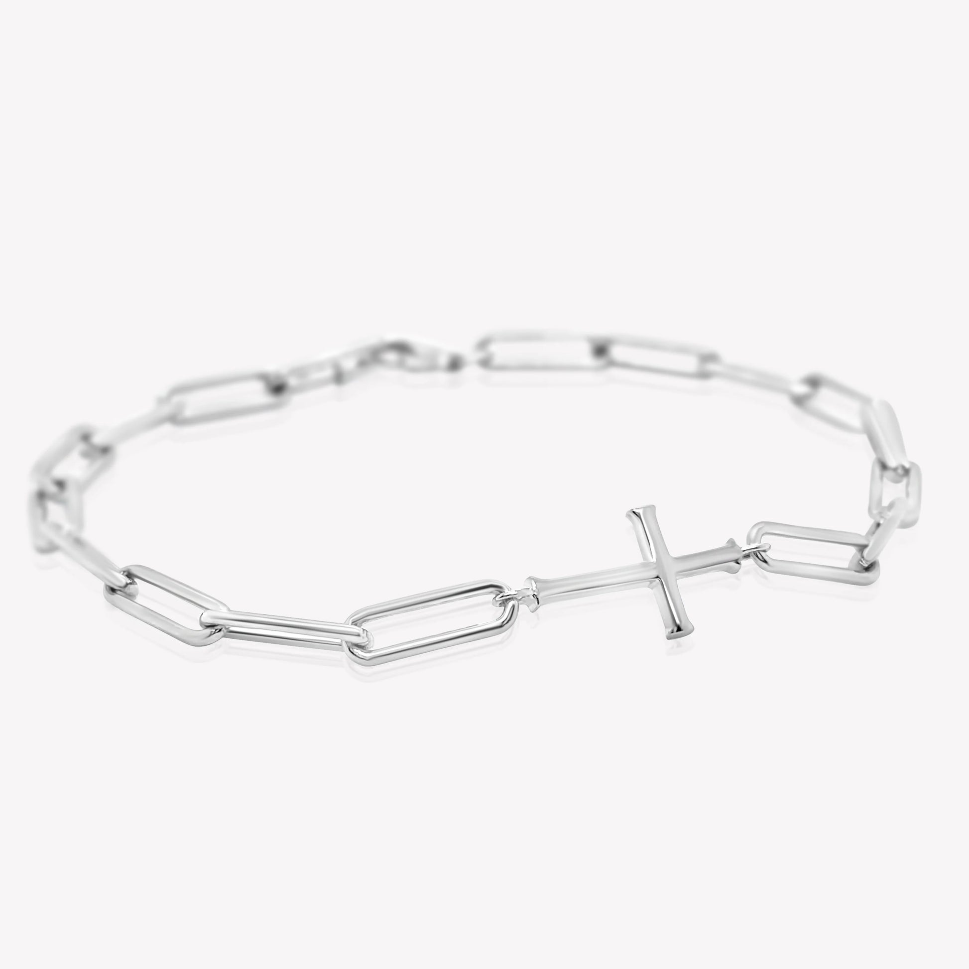 Chain Breaker Cross Bracelet - Sliver Rizen Jewelry Jewelry Rizen_Jewelry_Chain_Breaker_Cross_Bracelet_Silver