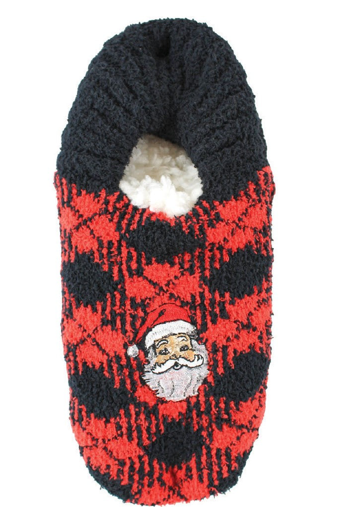 SS Slipper Sock - Santa Simply Southern Holiday SOCK-SLIPPER-GLSN_2