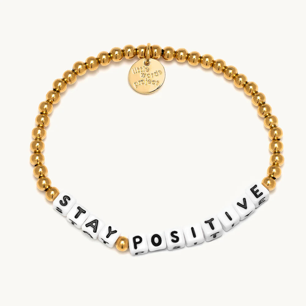 Stay Positive- Gold Plated Bead Pattern: Gold Plated Little Words Project Jewelry StayPositiveWeb2