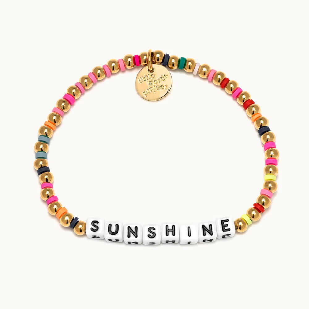 Sunshine- Gold Plated Bead Pattern: Gold Plated Rainbow Little Words Project Jewelry SunshineWeb2