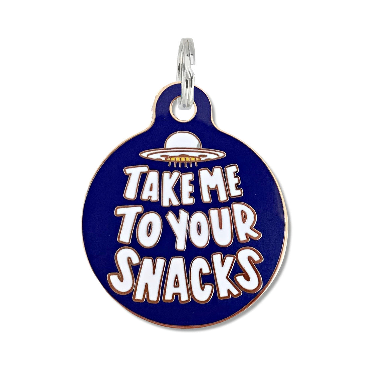 Take Me to Your Snacks Dog Tag - Large 1.25" Bad Tags Pet Friendly Take_me_to_your_snacks__99292