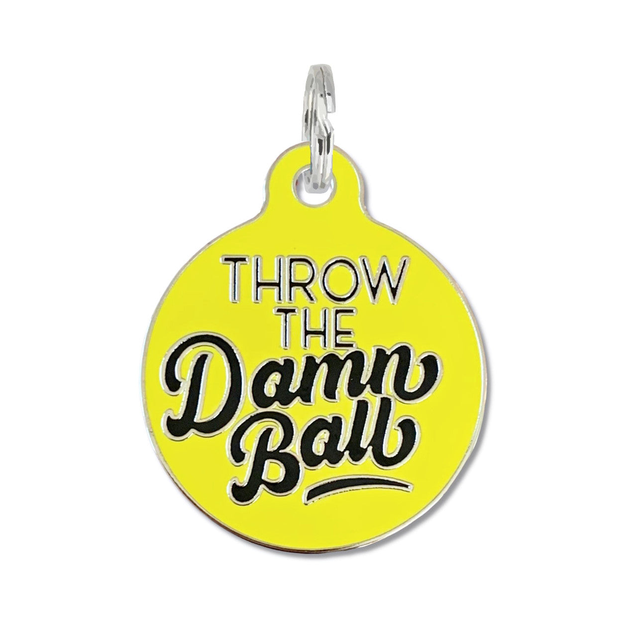 Throw the Ball Dog Tag - Large 1.25" Bad Tags Pet Friendly Throw_Ball__66449