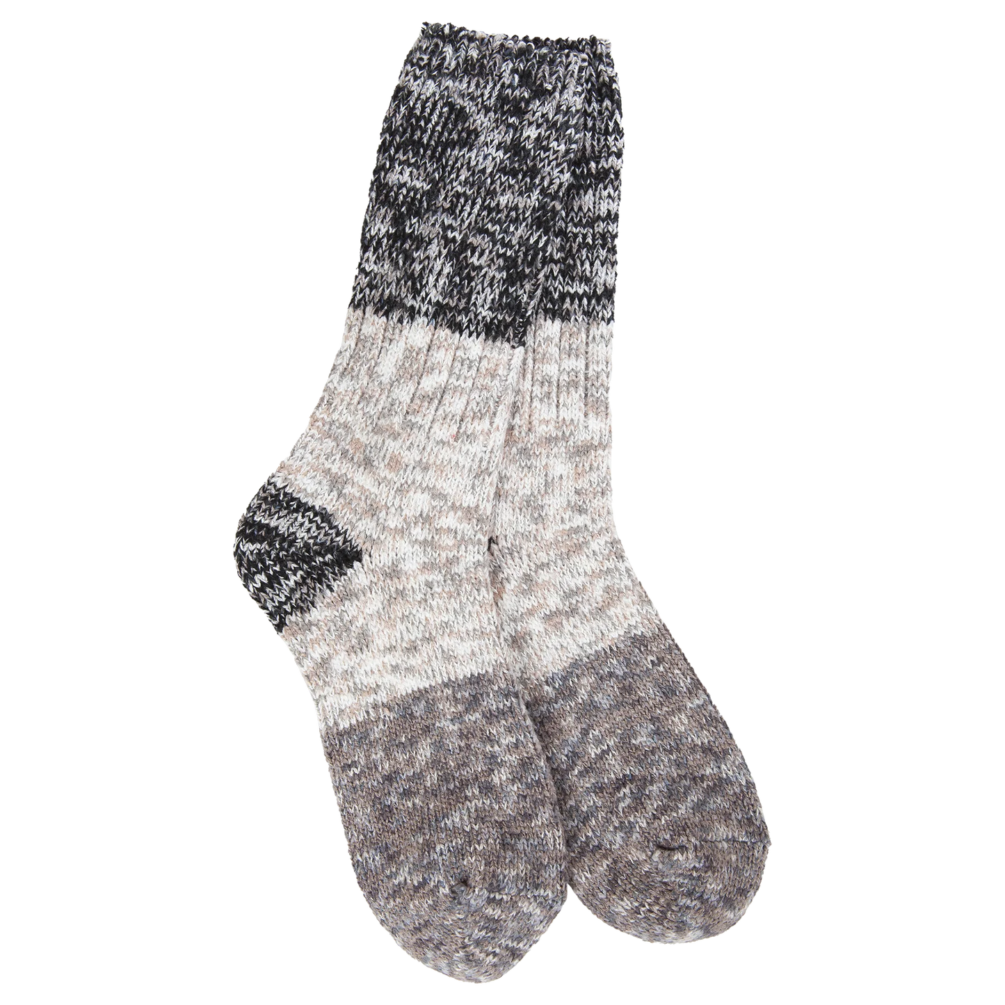 Ragg Crew Colorblock - Stone Multi CRESCENT SOCK CO Footwear WRAGGCRW_396_StoneCB-Multi