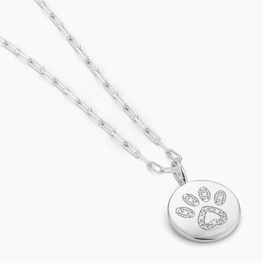 PAW PRINT NECKLACE Sterling Silver