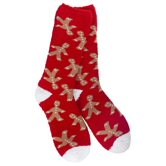 Holiday Cozy Crew - Gingerbread Man Red CRESCENT SOCK CO Holiday WSCZCRW_629_GingerbreadManRed