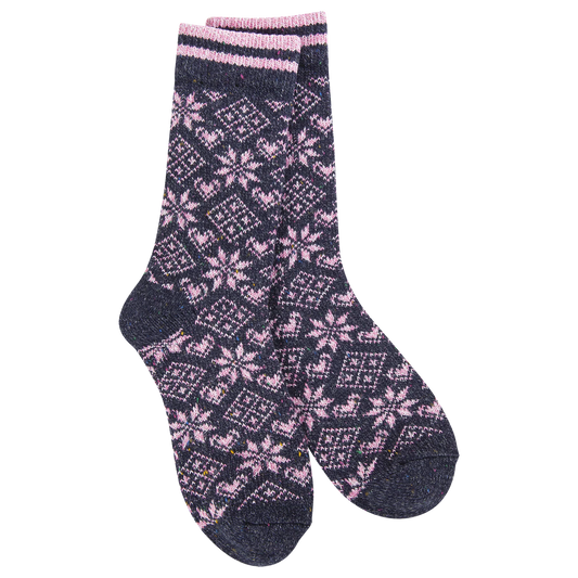 Diamond Denim Holiday Confetti Crew Sock CRESCENT SOCK CO Footwear WSHCNCRW_780_DiamondDenim