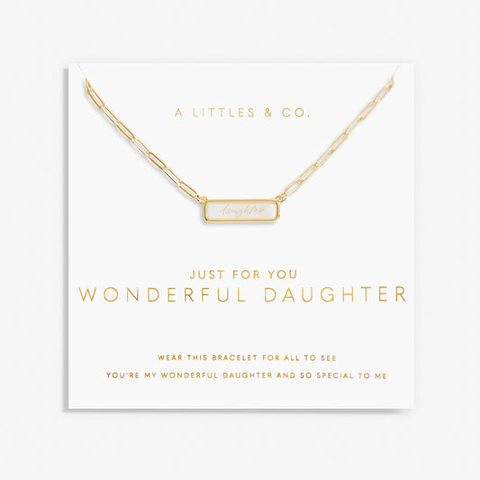 My Moments 'Just For You Wonderful Daughter' Necklace Katie Loxton Jewelry alc6364