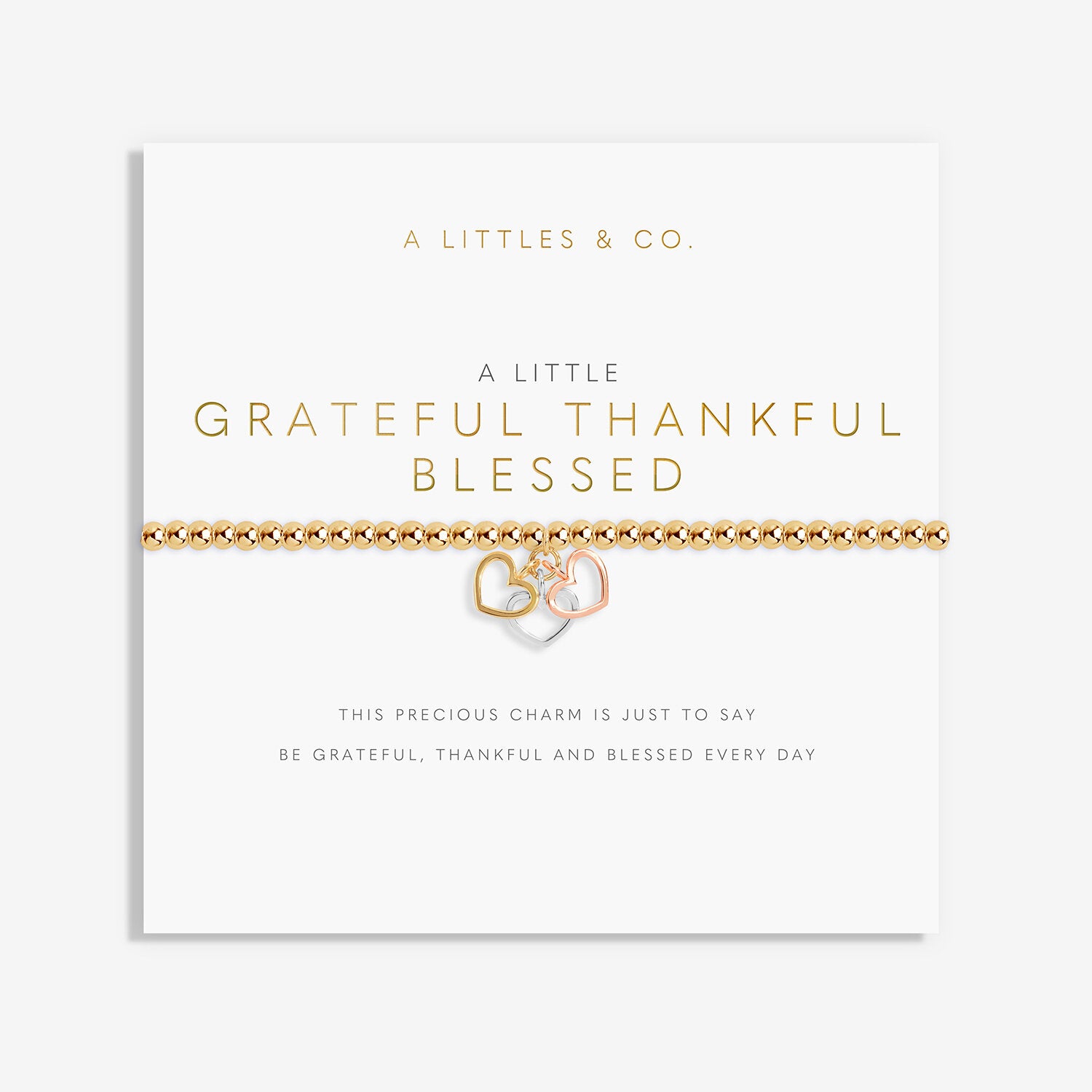 A Little 'Grateful Thankful Blessed' Bracelet Katie Loxton Jewelry alc6460