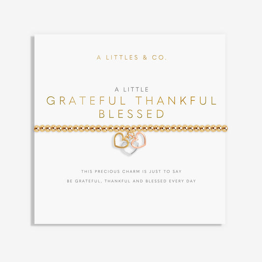 A Little 'Grateful Thankful Blessed' Bracelet Katie Loxton Jewelry alc6460