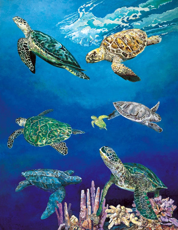 Majestic Sea Turtles 550 Piece Puzzle Heritage Puzzle Novelty c8d8a62c5d8f1810aad946454e877929bddb7ee2f865b1e7ee2da4221c259d79