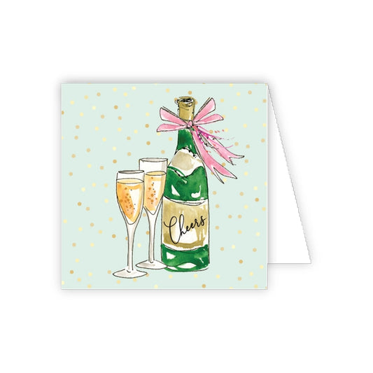 Enclosure Card - Champagne Bottle w/ Glasses