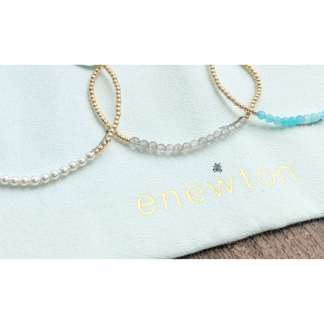 Gold Bliss 2mm Bead Bracelet | Pearl