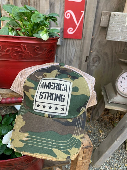 America Strong Distressed Trucker Hat VINTAGE LIFE Personal Accessory e0add92650b82692dc568f8d83c86f1393c959848b6ad7af1abdde3a05312023