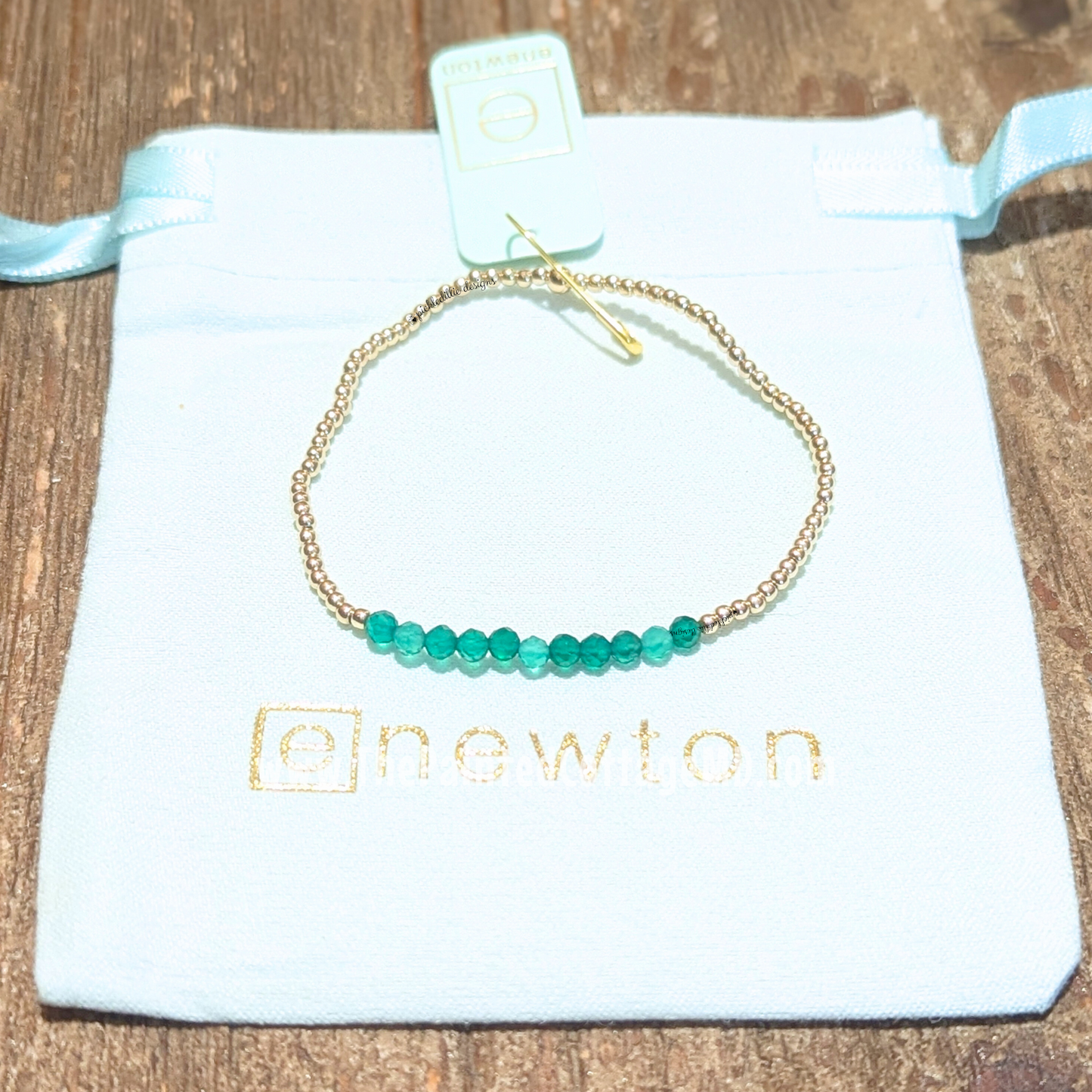 Gold Bliss 2mm Bracelet - Green Onyx eNewton Jewelry enewton-1-bracelets-hope-unwritten-jewelry-holiday-christmas-gift-anne-arundel-5