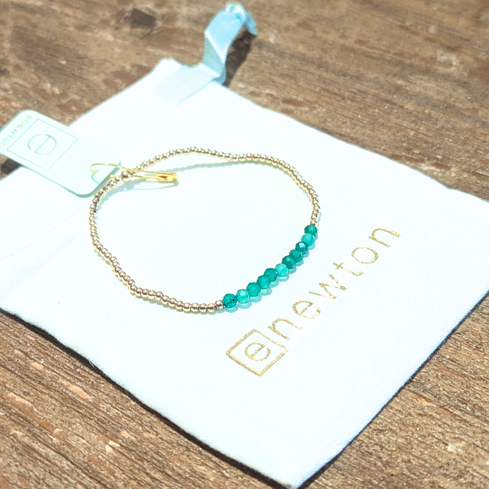 Gold Bliss 2mm Bracelet - Green Onyx eNewton Jewelry enewton-1-bracelets-hope-unwritten-jewelry-holiday-christmas-gift-anne-arundel-6