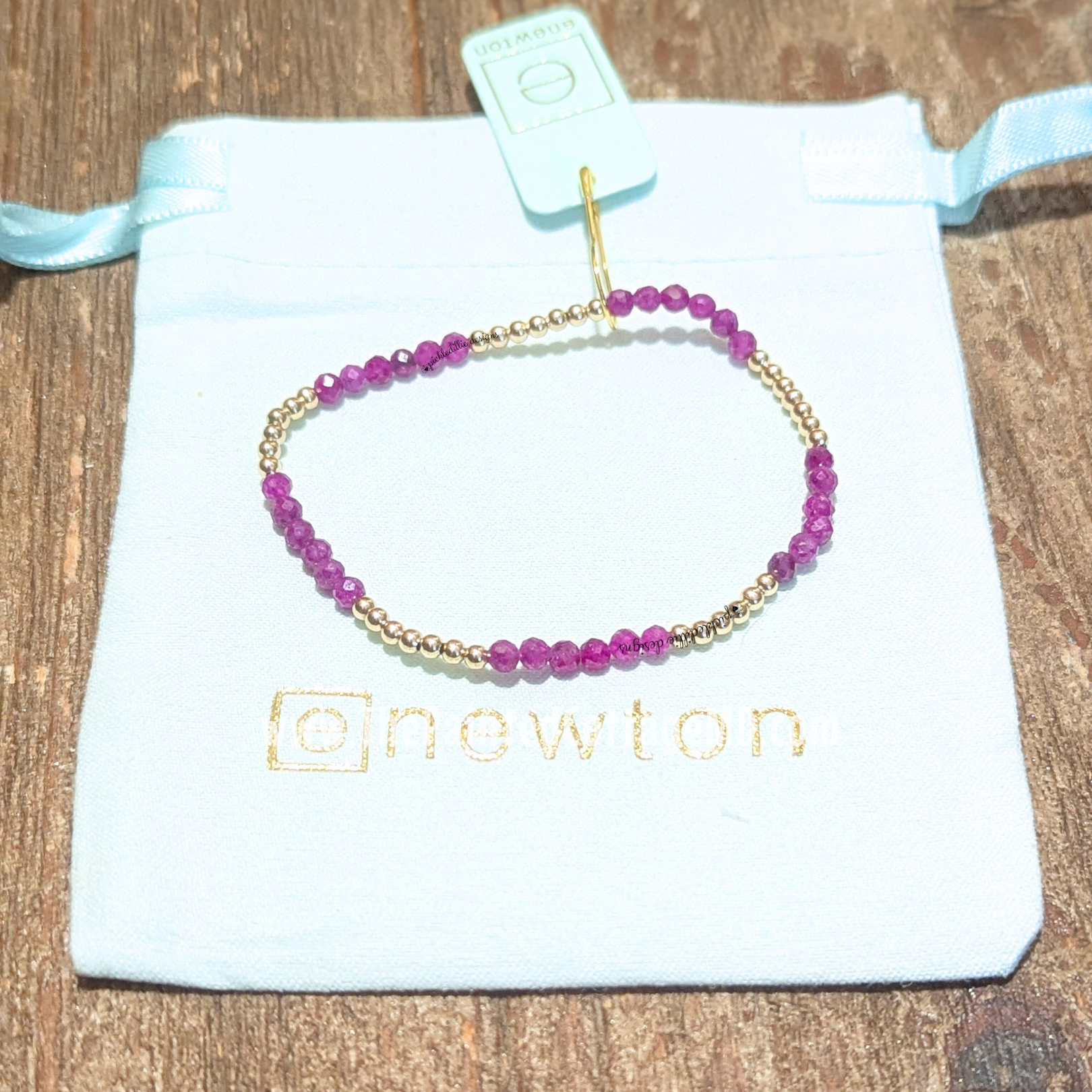 Blissful Pattern 2.5mm Bracelet - Ruby eNewton Jewelry enewton-bracelets-hope-unwritten-jewelry-holiday-christmas-gift-anne-arundel-5