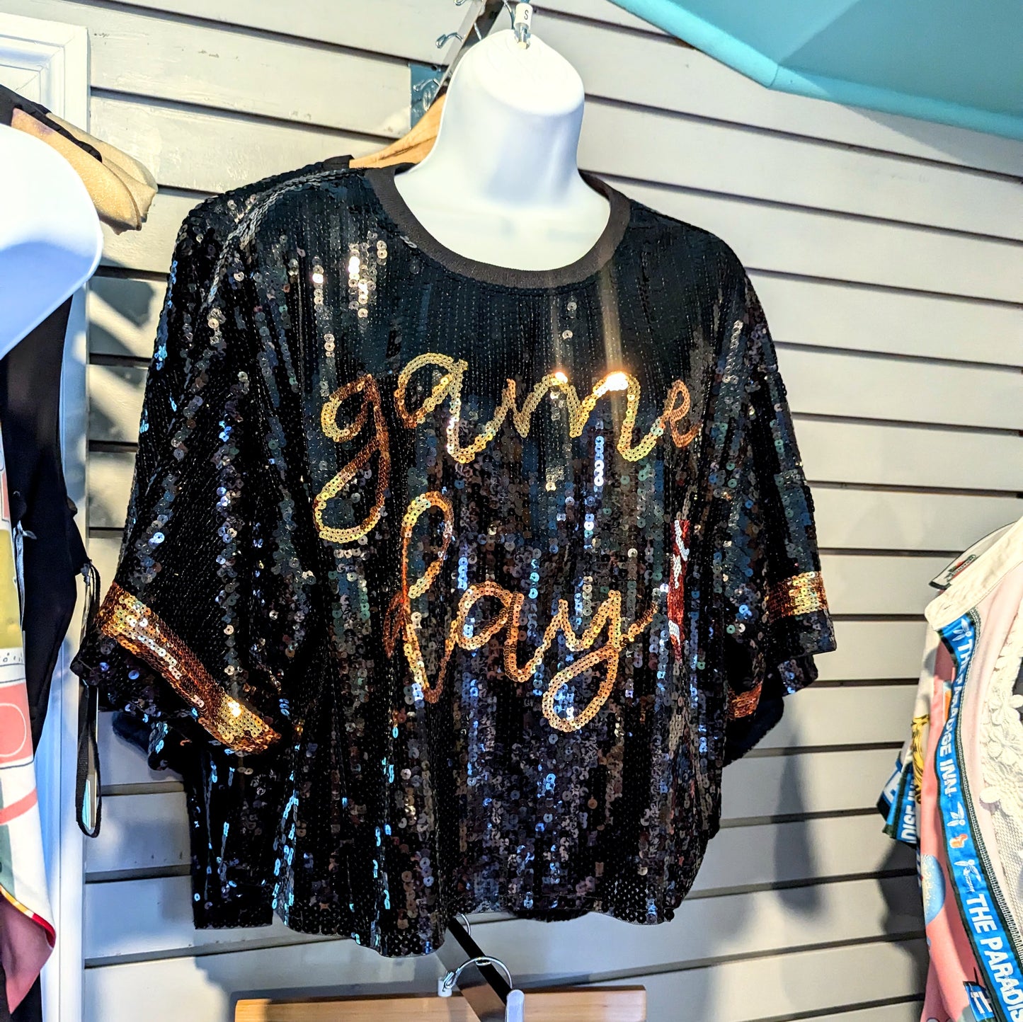 SS Game Day Sequin Top Simply Southern Womens Apparel game-day-sequin-top-football-cute-superbowl-womens-fashion