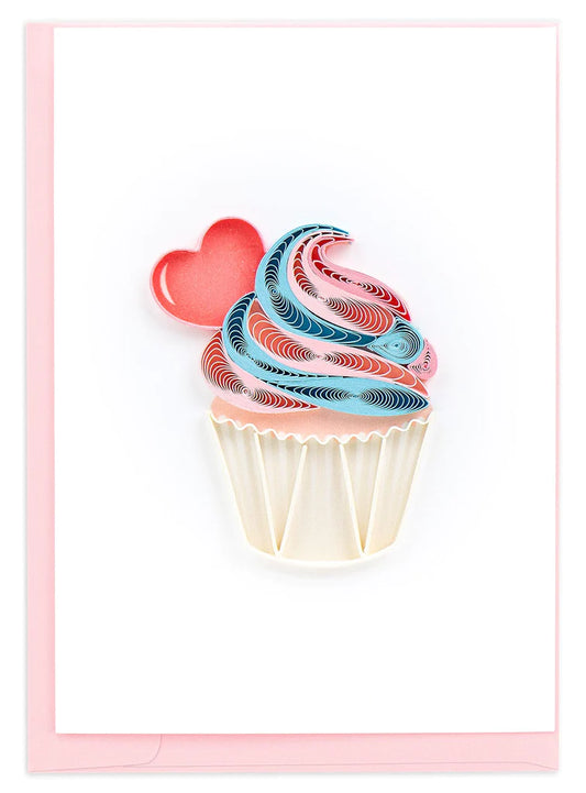 Lovely Cupcake Gift Enclosure Quill Card