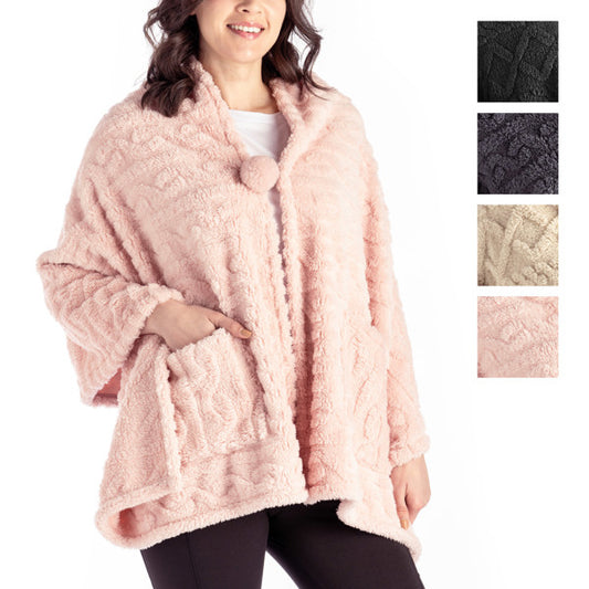 The Coziest Blanket Wrap - Pink DM Merchandising Womens Apparel hmbw-u12_01