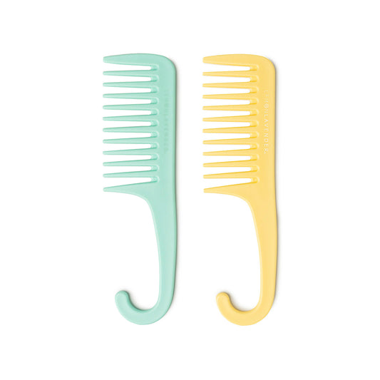 Knot Today Detangling Shower Comb - Aqua & Yellow