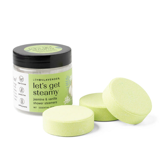 LET'S GET STEAMY SHOWER BOMBS JASMINE/VANILLA DM Merchandising Spa llshr24_06