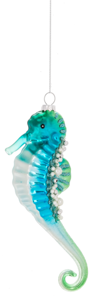 Seahorse Ornament - Blue/Green W/ Pearls Ganz HOLIDAY mx189995_c