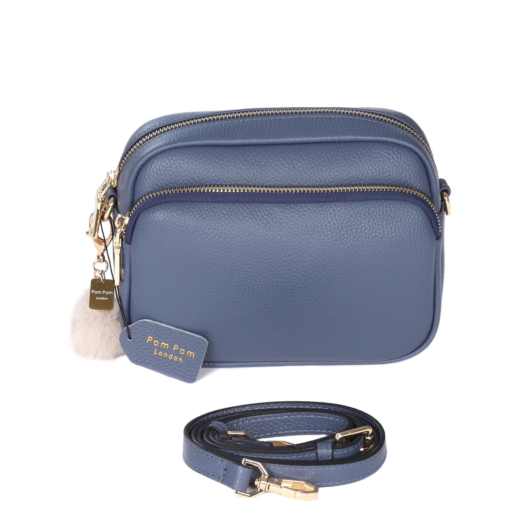 Mayfair Bag Slate Blue & Accessories - 2 Free Straps Pom Pom London Bags nMayfairSlateBlue03_1800x1800_920f7cb0-fa95-4747-8760-aef949fc01c4