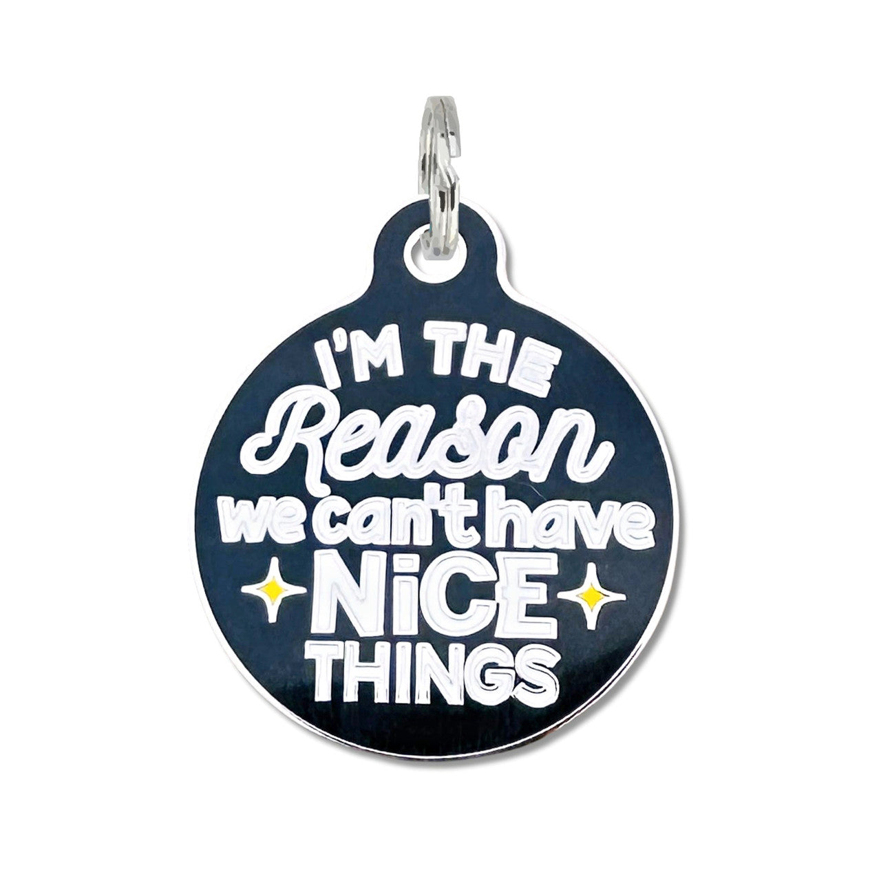 We Can't Have Nice Things Pet Tag - Small 1.25" Bad Tags Pet Friendly nice_things__88247